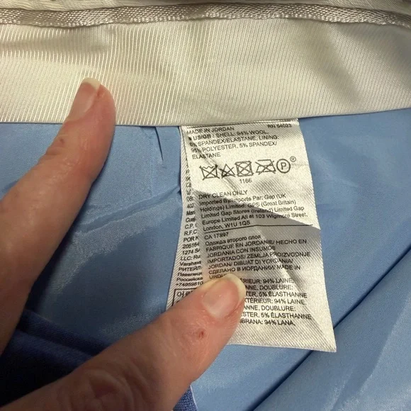 Banana Republic Ryan Blue Trousers 12 Long - Picture 14 of 16